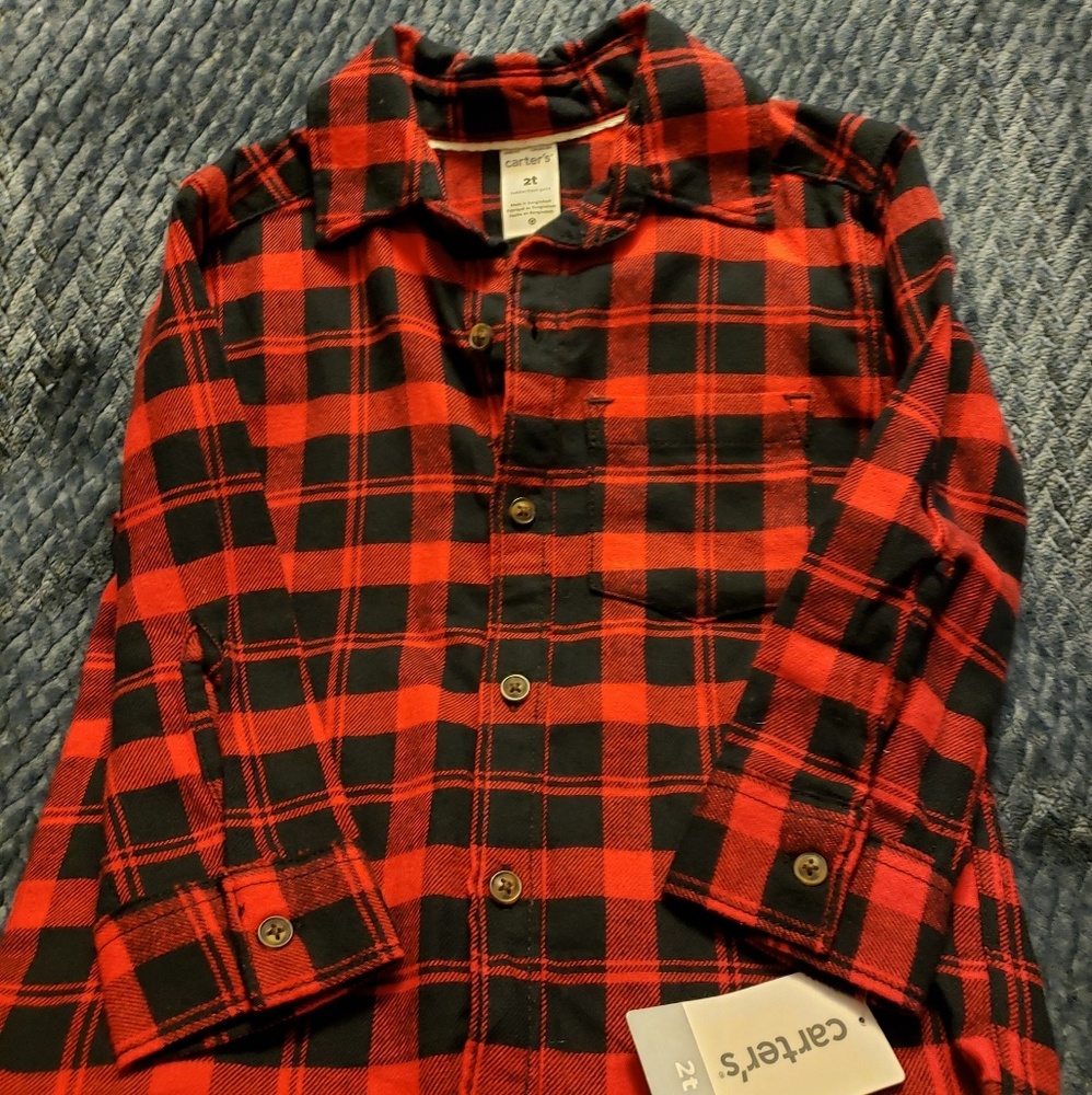 2T Boy Flannel checker  shirt